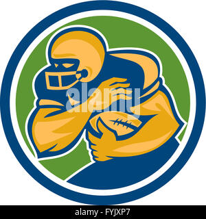 American Football running back Fending cerchio Foto Stock