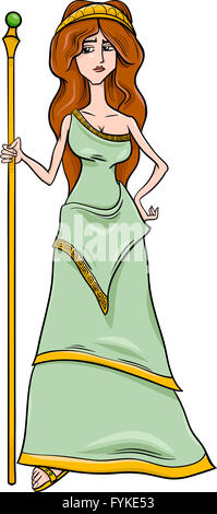 Dea greca hera cartoon Foto Stock