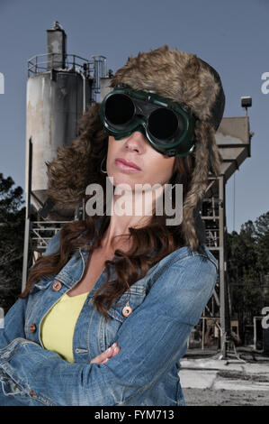 Ragazza di Steampunk Foto Stock