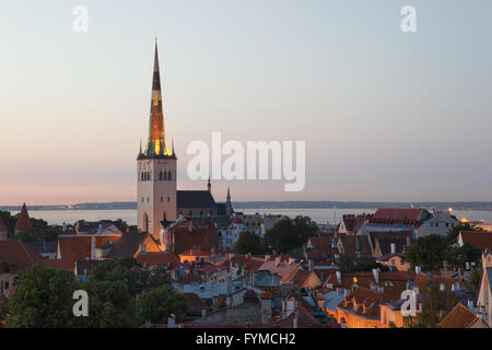 Vista panoramica di Tallinn Centro storico Foto Stock