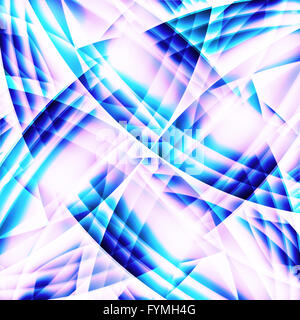 Abstract vecchio modello caotico con colorata translucida linee curve Foto Stock