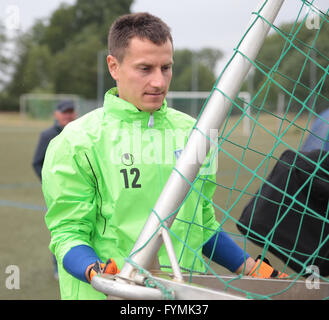 Il portiere Jan Glinker (1.FC Magdeburg) Foto Stock