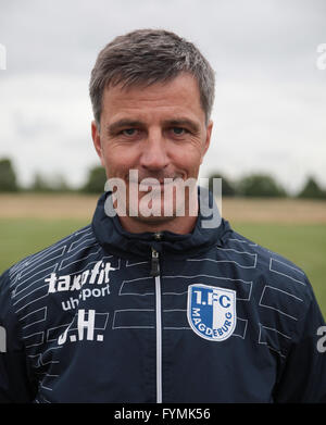Capo allenatore Jens Härtel ( 1.FC Magdeburg ) Foto Stock