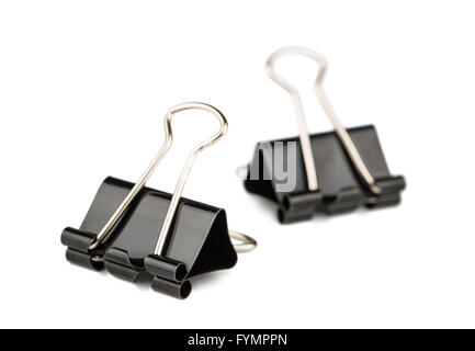 Due di metallo legante carta clip Foto Stock