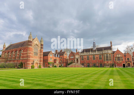 Bellissimi posti attorno alla famosa Selwyn College di Cambridge University, Regno Unito Foto Stock
