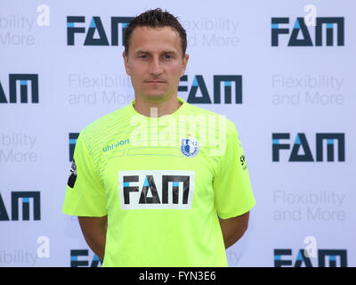 Il portiere Jan Glinker (1.FC Magdeburg) Foto Stock