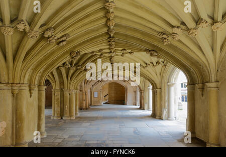 Undercroft di Lincoln's Inn Cappella in Londra Foto Stock