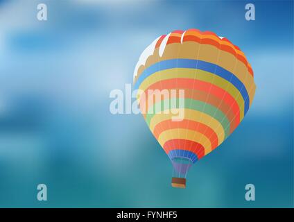 Il palloncino su uno sfondo blu del cielo. Foto Stock