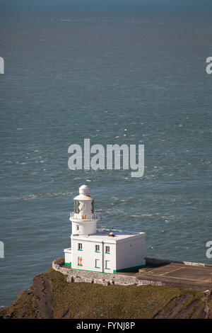 Hartland Point lighthouse nel Devon, Inghilterra Foto Stock