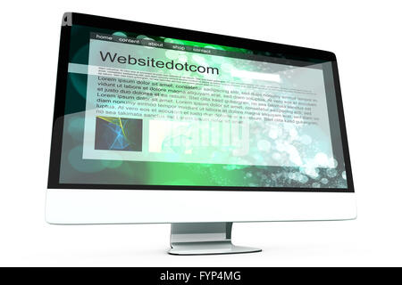 Il tutto in un unico computer che mostra un sito generico Foto Stock