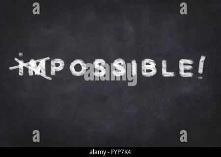 Impossibile / possibile -motivazione il testo Foto Stock