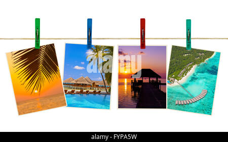 Maldive spiaggia immagini (foto) su clothespins Foto Stock