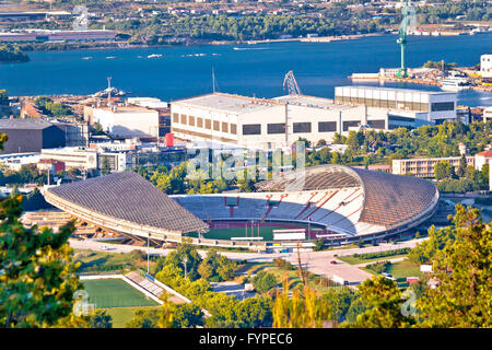 Hajduk Split Poljud stadium vista aerea Foto Stock