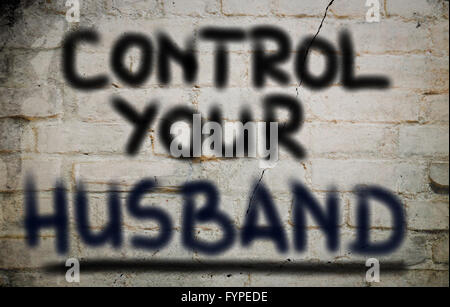Controlla il tuo marito Concept Foto Stock