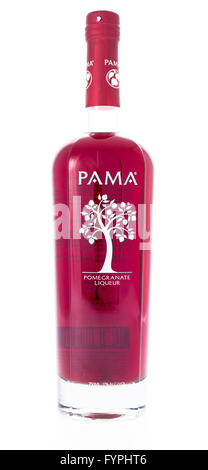 Winneconne, WI - 21 Febbraio 2015: Bottiglia di Pama Melograno bevande alcoliche Foto Stock