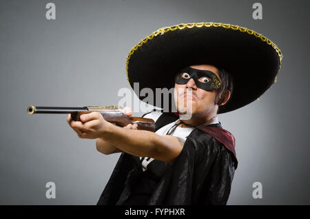 La persona che indossa sombrero hat nel concetto di divertenti Foto Stock