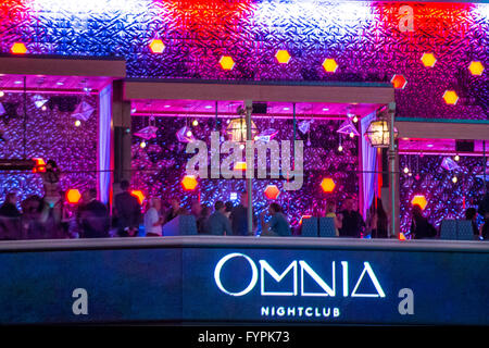 La Omnia Night club di cesari palace hotel di Las Vegas Foto Stock