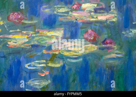 Nympheas, ninfee, di Claude Monet, 1918-1926, il Musee de L'Orangerie, Parigi, Francia, Europa Foto Stock