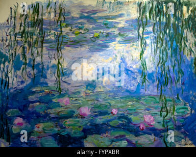 Water Lilies, Nympheas, di Claude Monet, Musee Marmottan Monet, Parigi, Francia, Europa Foto Stock