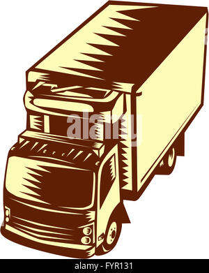 Camion Frigo xilografia Foto Stock