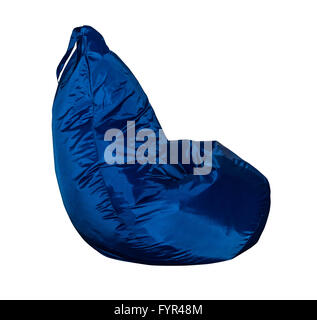 Blu sedia beanbag isolato Foto Stock