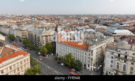 Vista aerea del paesaggio urbano di Budapest, Ungheria Foto Stock