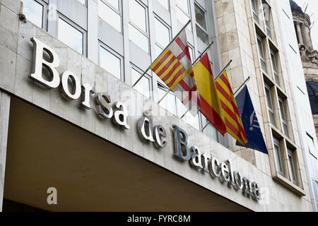 Barcelona stock exchange, Bolsa de Barcelona o Borsa de Barcelona. Barcellona, in Catalogna, Spagna, Europa Foto Stock