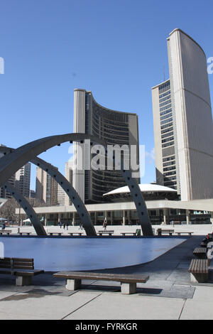 Nathan Phillips Square a Toronto in Canada. Foto Stock