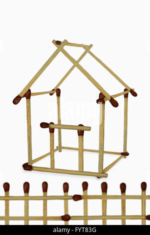 Partite organizzate in forma di casa, 3d Foto Stock
