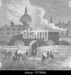 La flotta carcere: gli ultimi resti della prigione della flotta. Londra, stampa c1880 Foto Stock