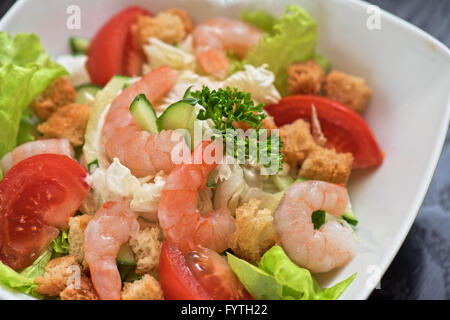 Gamberetti insalata di verdure Foto Stock