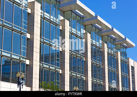 Dettagli architettonici del convention center building a Washington DC. Foto Stock