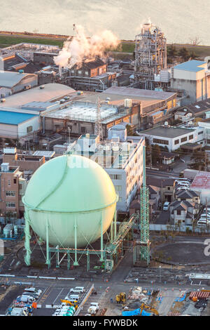 Vista aerea della benzina zona industriale Foto Stock