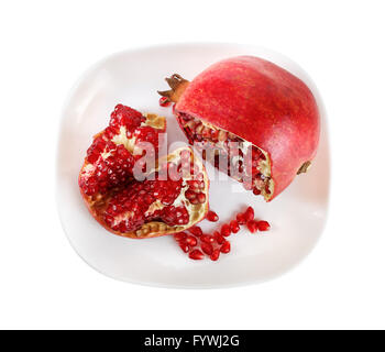 Mature appetitoso melograno Foto Stock