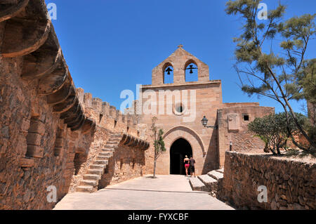 Chiesa, fortezza di Capdepera, Mallorca, Spagna Foto Stock