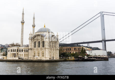 La Moschea Ortakoy Bosforo Foto Stock