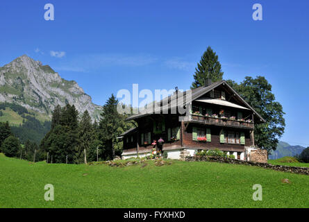 Agriturismo, agriturismo, Nunalphorn, Engelberg, Obvaldo, Svizzera / Nünalphorn Foto Stock