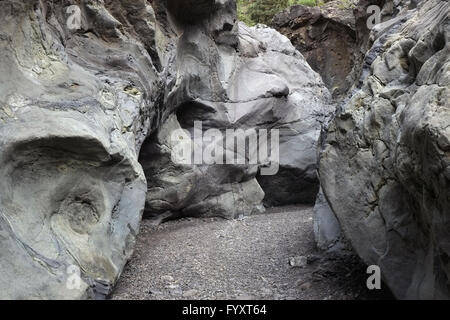 Rocce del Barranco de las Angustias Foto Stock