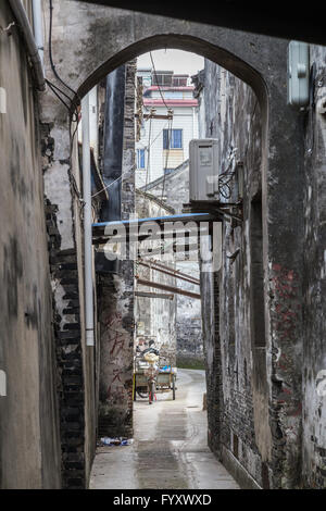 Vecchie strade di Zhujiajiao Fengjing antica città d'acqua Foto Stock