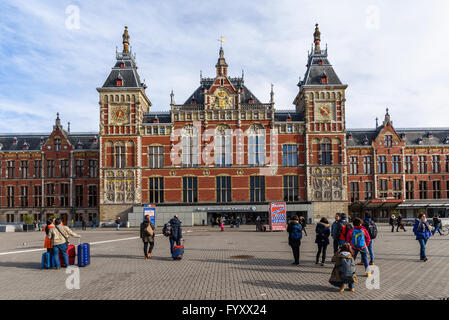 Amsterdam Centraal Station Foto Stock