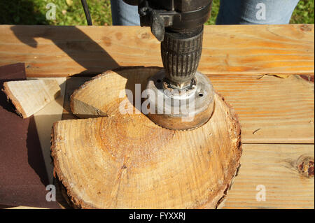 Segatura di legno di cedro fette Foto Stock