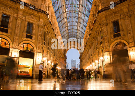 La Galleria Vittorio Emanuele II. Milano, Italia Foto Stock