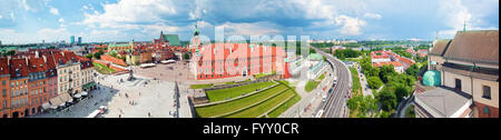 Panorama della città vecchia a Varsavia, Polonia Foto Stock