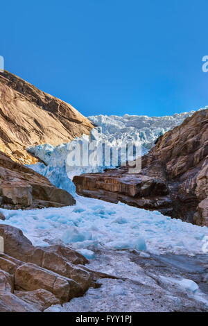 Il Ghiacciaio Briksdal - Norvegia Foto Stock