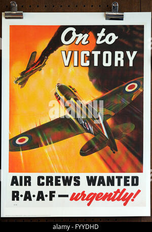 RAF assunzione poster da ww2, per l'australiana RAAF Foto Stock