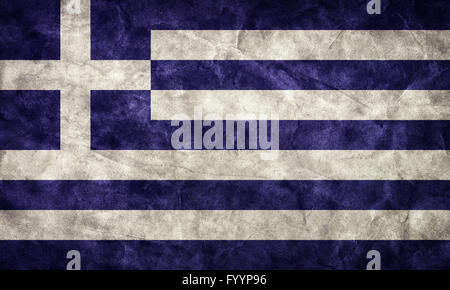 Grecia grunge flag. Vintage Foto Stock