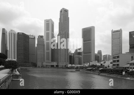 Le immagini in bianco e nero di Marina Bay Sands, Singapore Foto Stock