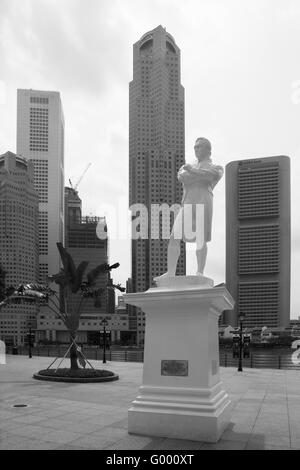 Le immagini in bianco e nero di Marina Bay Sands, Singapore Foto Stock