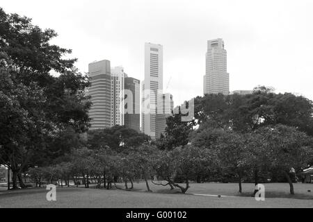 Le immagini in bianco e nero di Marina Bay Sands, Singapore Foto Stock