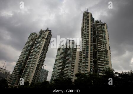 Le immagini in bianco e nero di Marina Bay Sands, Singapore Foto Stock